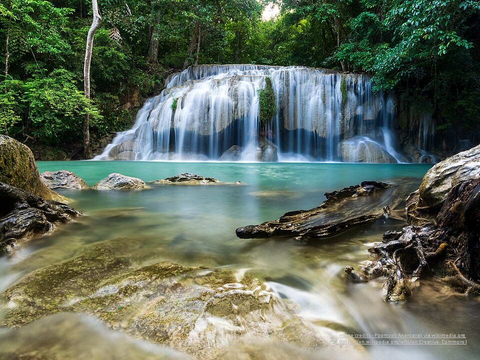 Erawan Waterfall is recognized as one of the most beautiful waterfalls in Thailand. Located in the Tenasserim Hills in Kanchanaburi Province_thailand sightseeing places